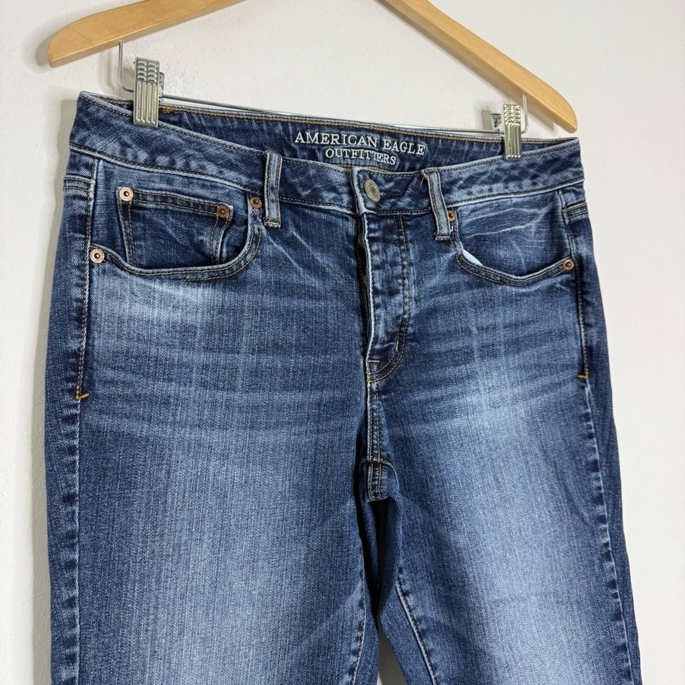American Eagle Outfitters Boy Crop Stretch Jeans Size 8 Regular - Picture 4 of 6